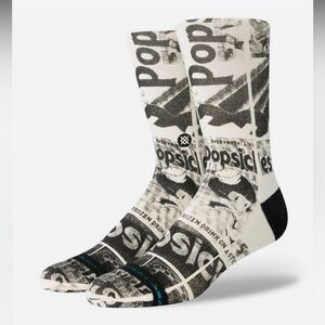 STANCE UNISEX NWT POPSICLE CASUAL CREW HEIGHT MID CUSHION VINTAGE WHITE MED